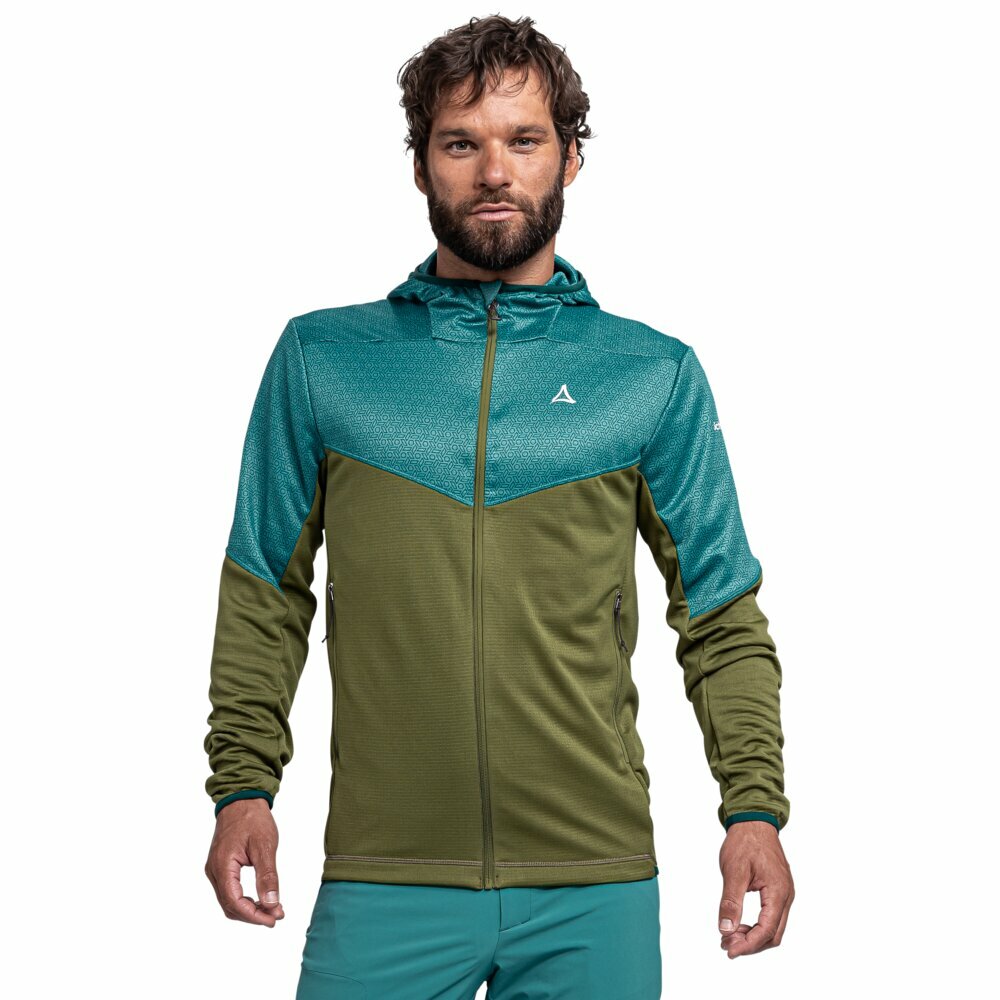 【Schoffel】男快乾排汗連帽外套 / 24SL20-23837-[藍綠拼色、灰白]