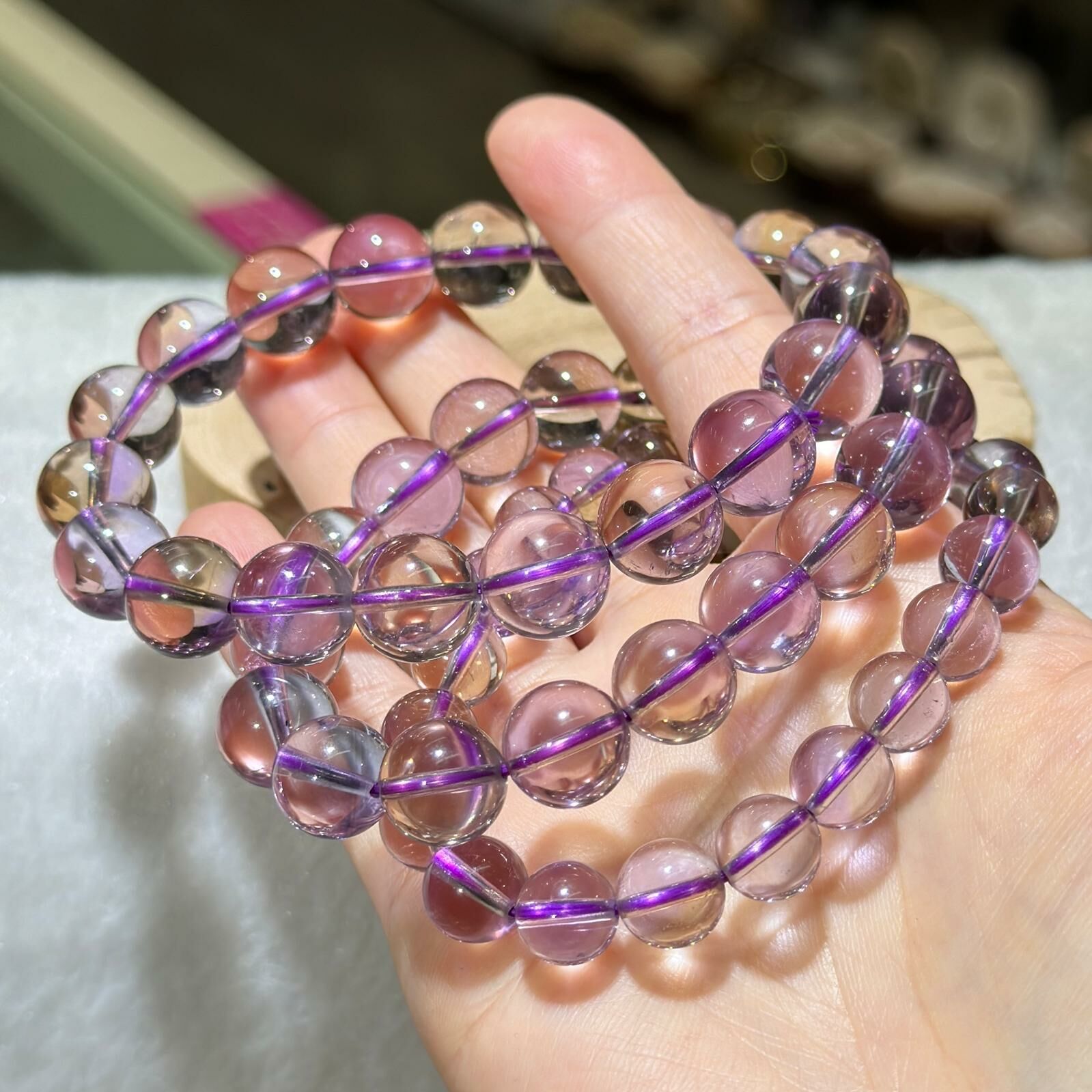 高品✨玻利維亞紫黃晶手串