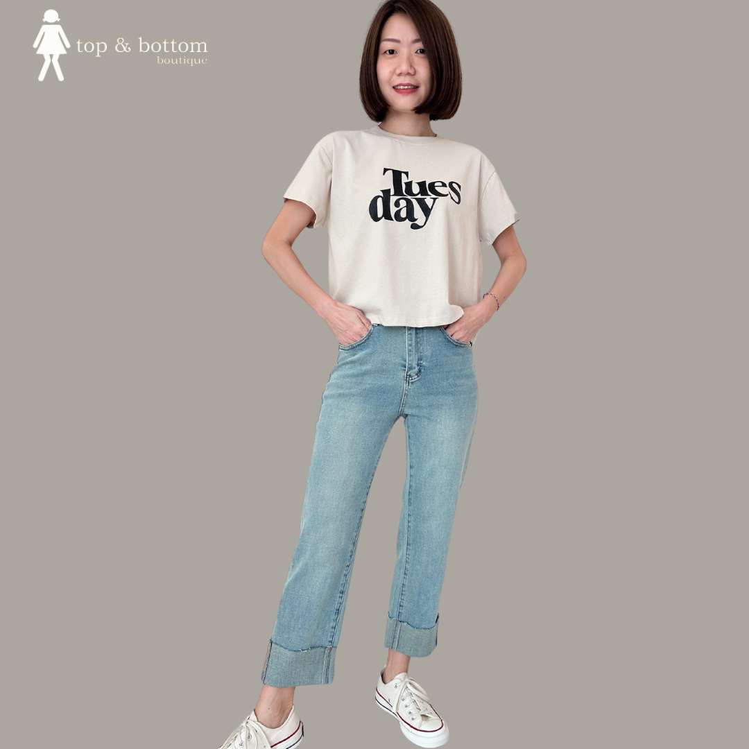 HIGH WAIST SLIM FIT ANKLE JEANS