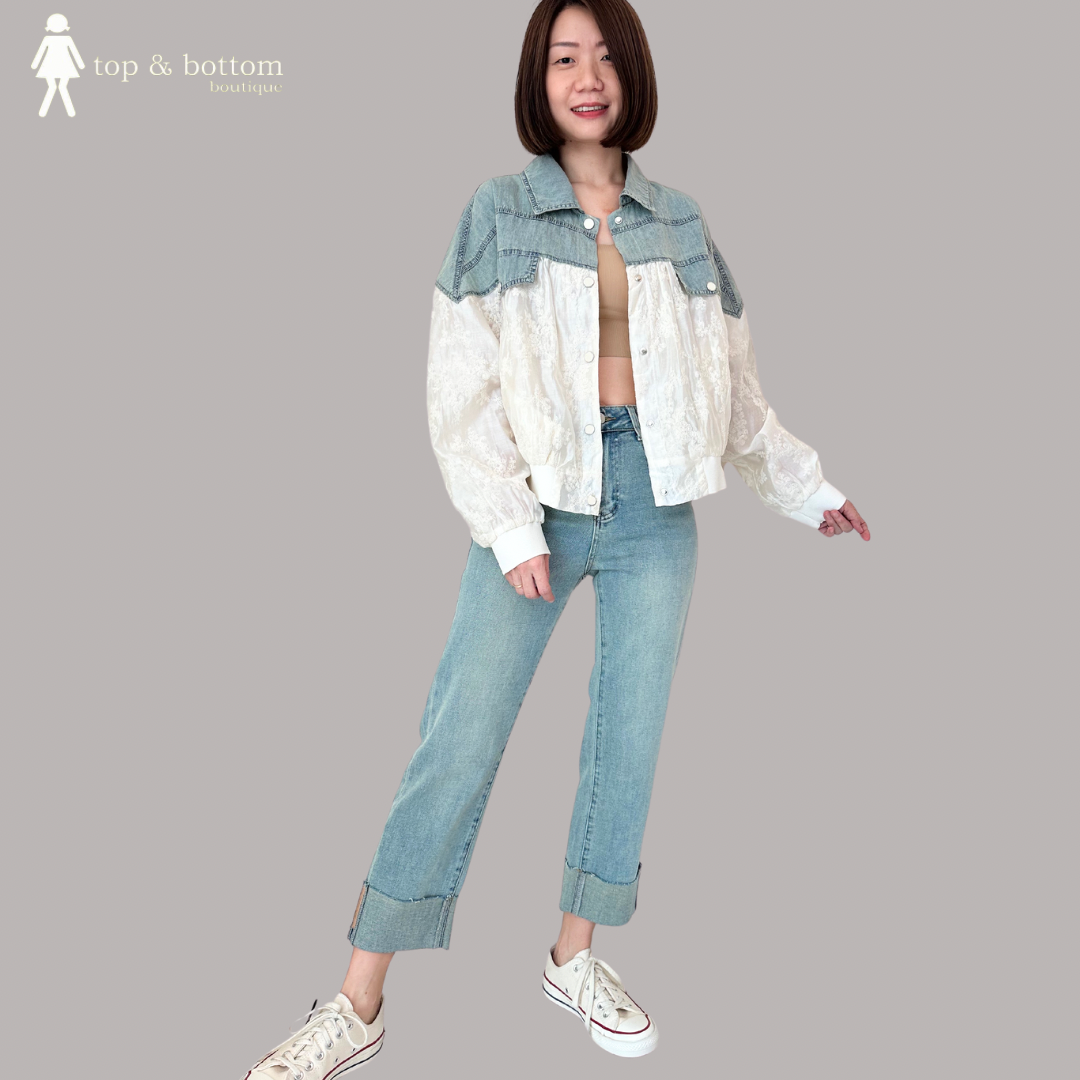 HIGH WAIST SLIM FIT ANKLE JEANS