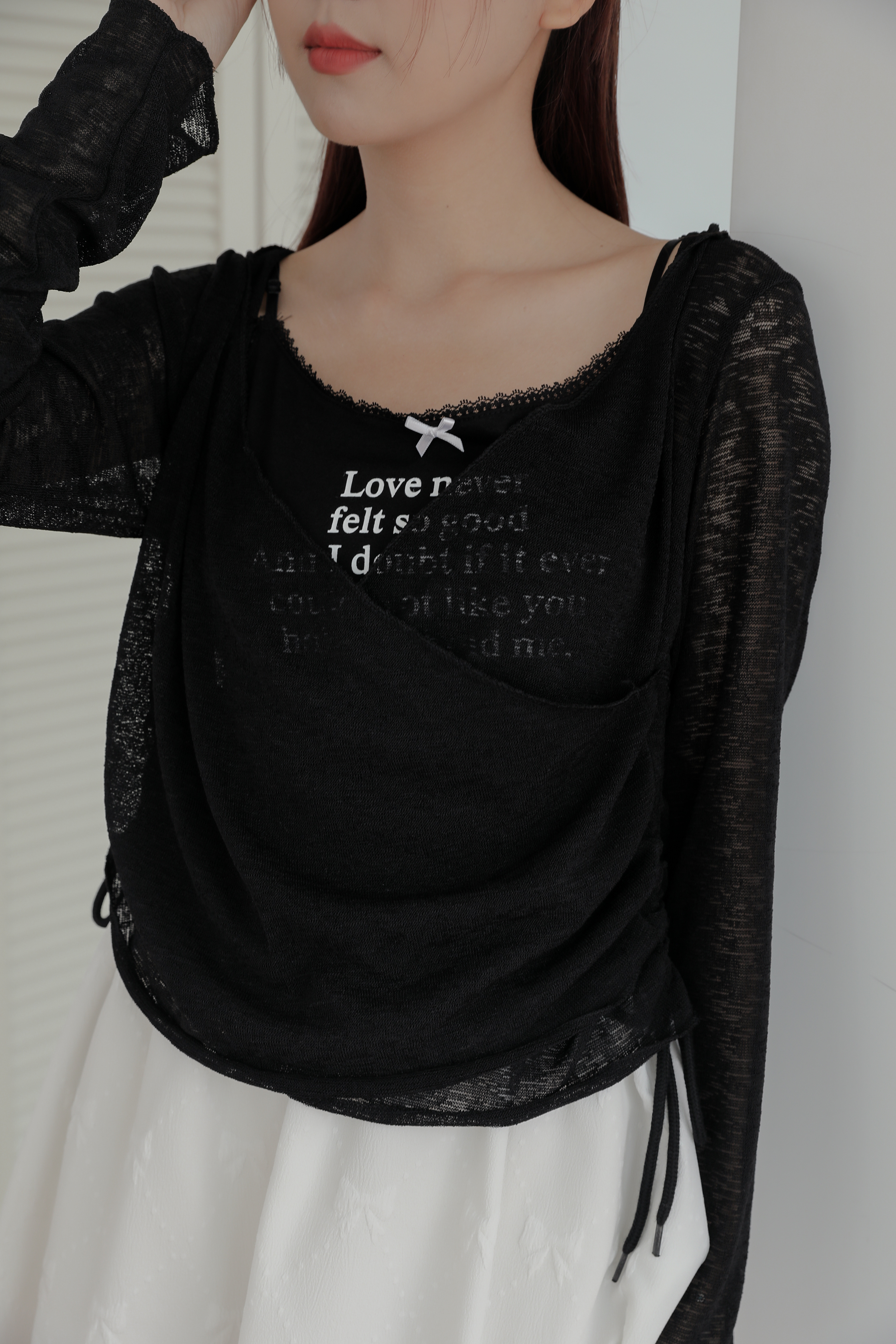 Elise String Hoodie Knit #針織上衣