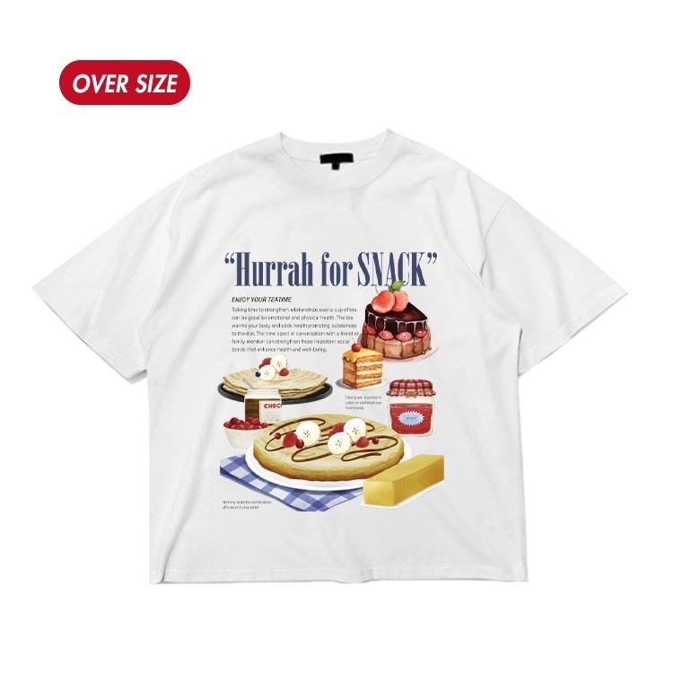 XCTRL 下午茶點心短T-白