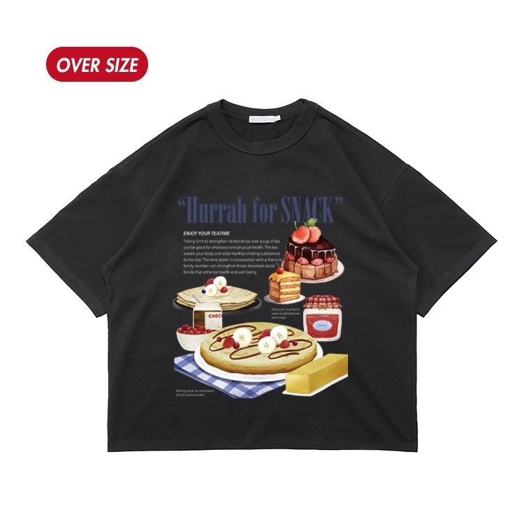 XCTRL 下午茶點心短T-黑