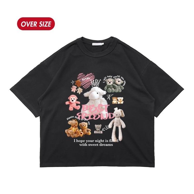 XCTRL 抱抱玩偶短T-黑