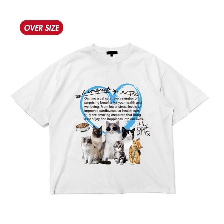XCTRL 養貓好處多短T-白