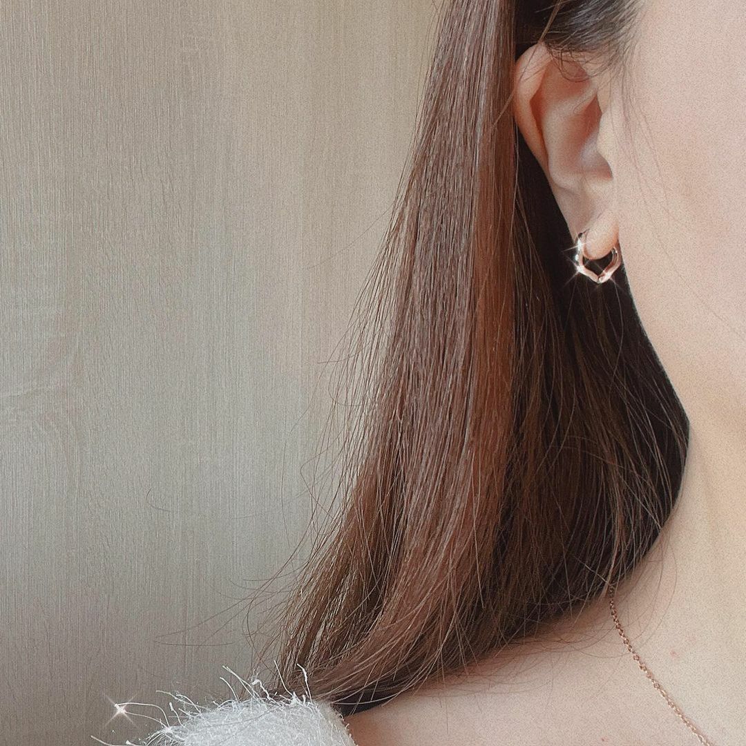 氣質可愛小花純銀耳扣