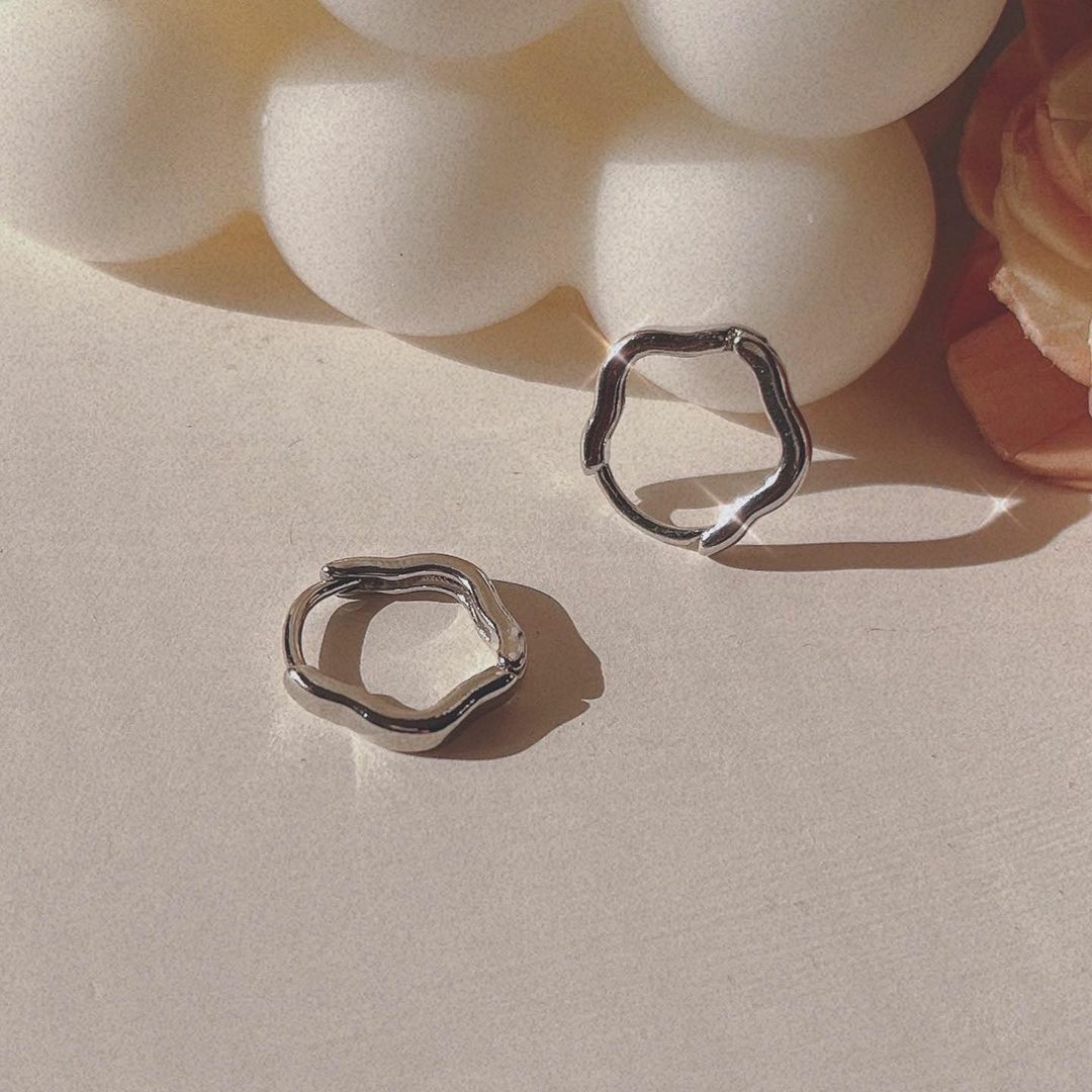 氣質可愛小花純銀耳扣