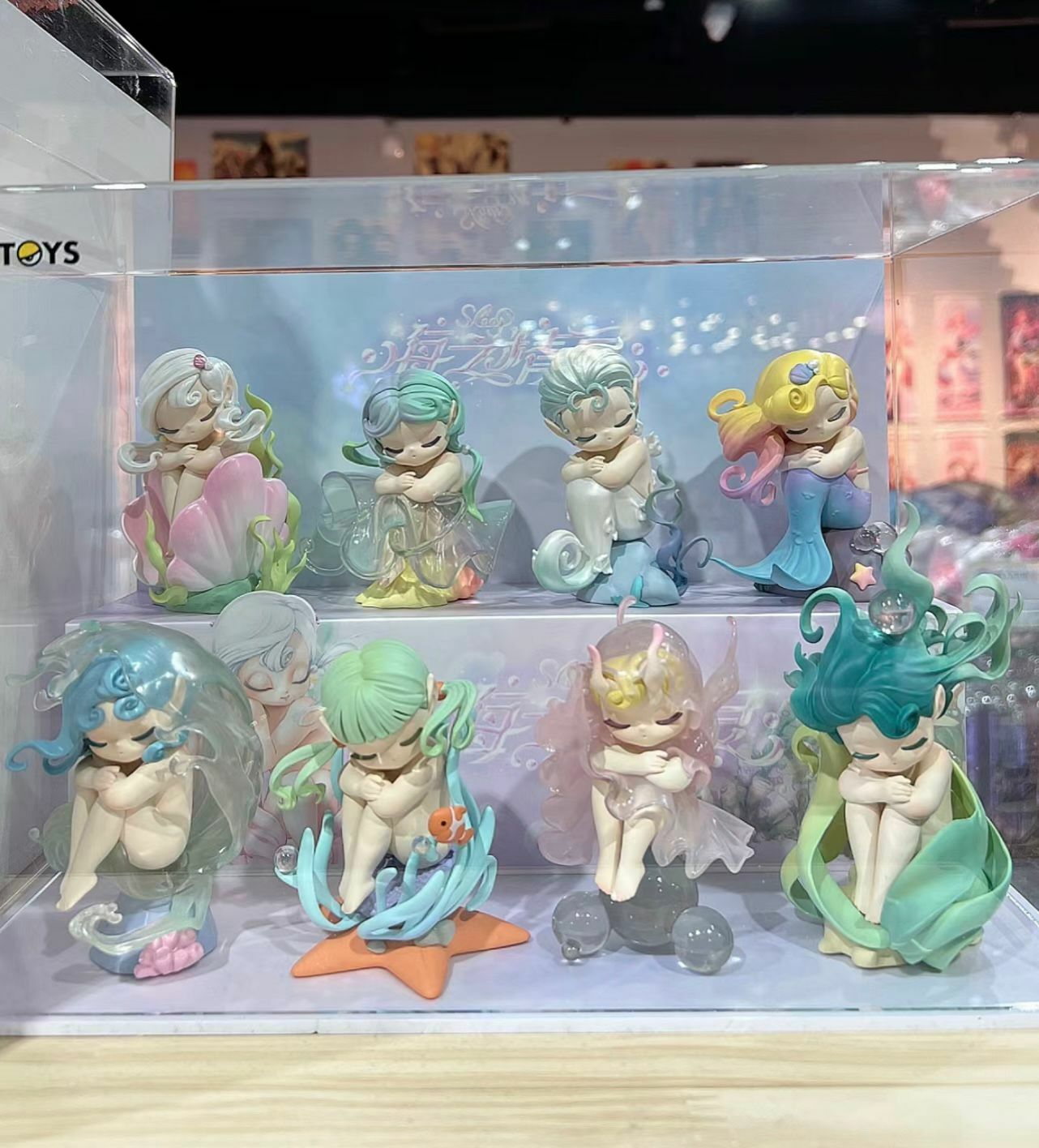【盲盒連 原裝場景防塵展示盒】52TOYS 盲盒系列-  Sleep海之精靈 (全套8款)