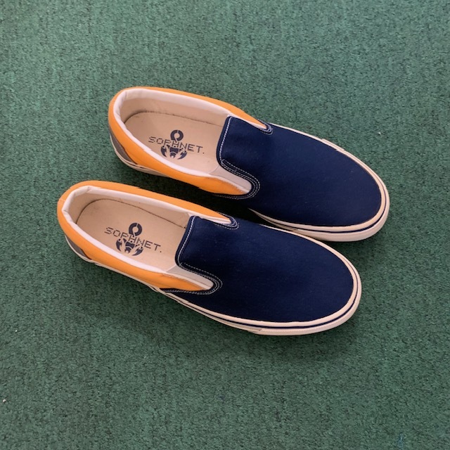 🔥 清貨減價 CLEARANCE SALE : SOPHNET NAVY/ORANGE SLIP ON SHOES - SIZE 9.5 IN STOCK NOW (發售中)