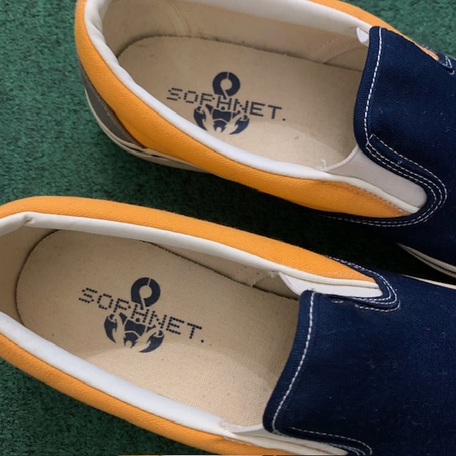 🔥 清貨減價 CLEARANCE SALE : SOPHNET NAVY/ORANGE SLIP ON SHOES - SIZE 9.5 IN STOCK NOW (發售中)