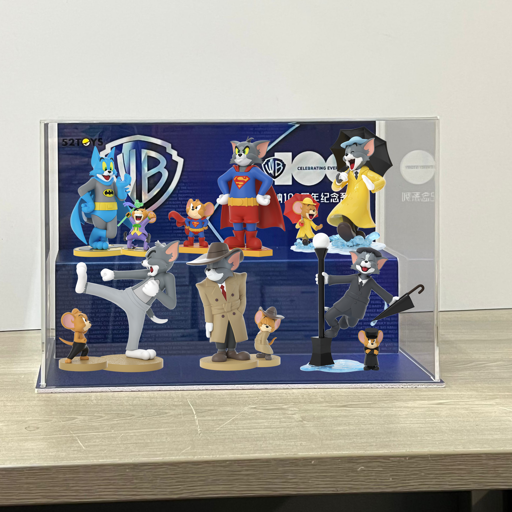 【盲盒連 原裝場景防塵展示盒】 】52TOYS 盲盒系列-  華納100周年纪念 TOM and JERRY (全套6款)