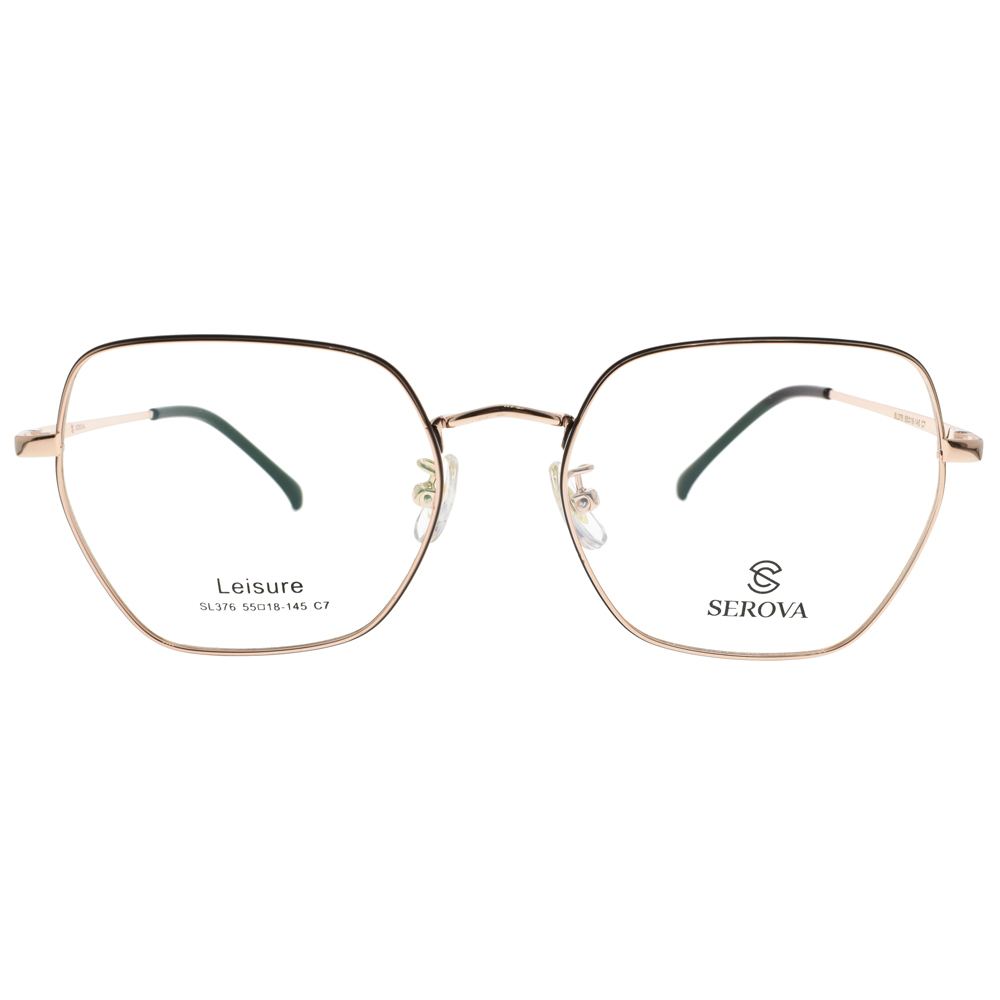 【SEROVA】SL376 (二色) 金屬復古方框光學眼鏡