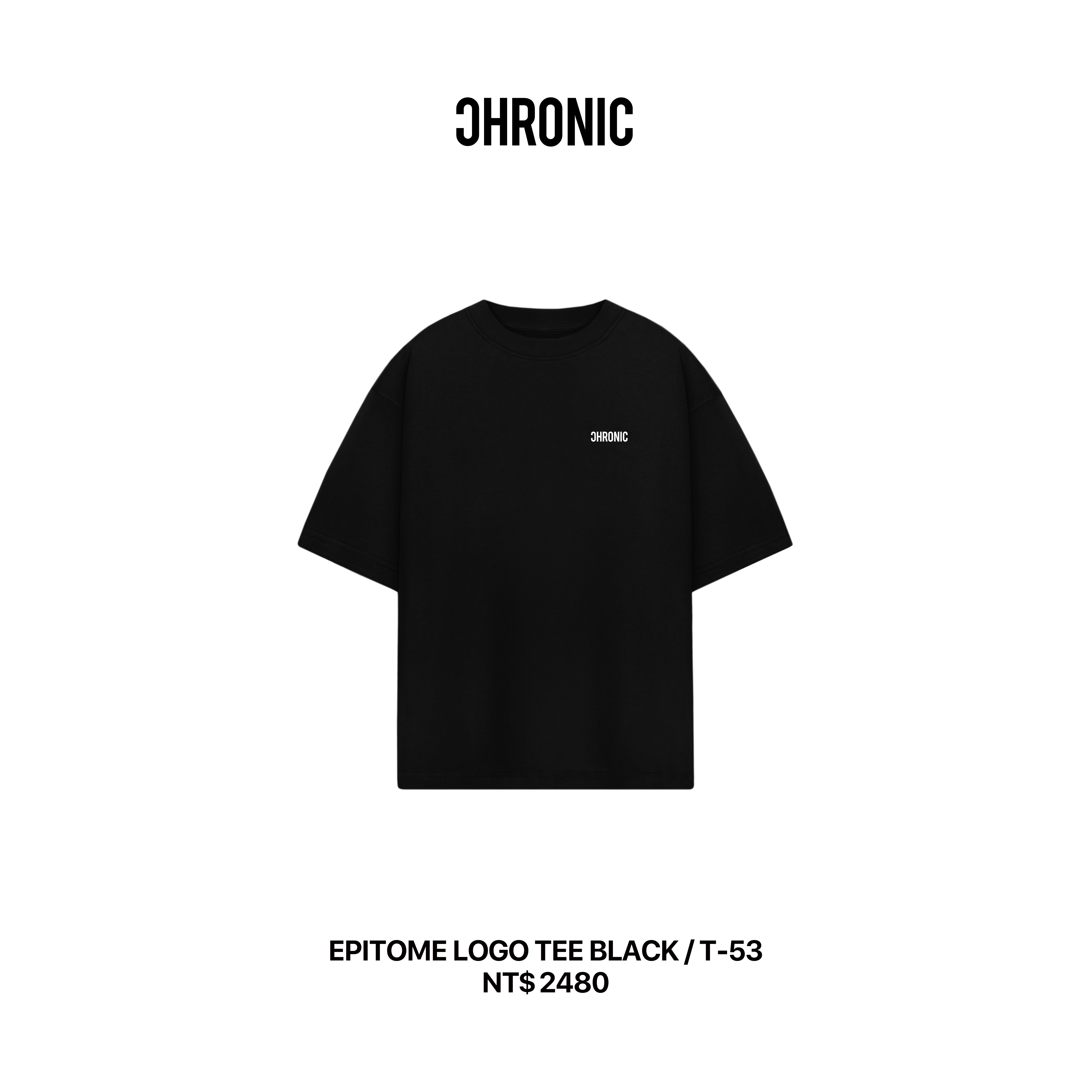 EPITOME LOGO TEE BLACK / T-53