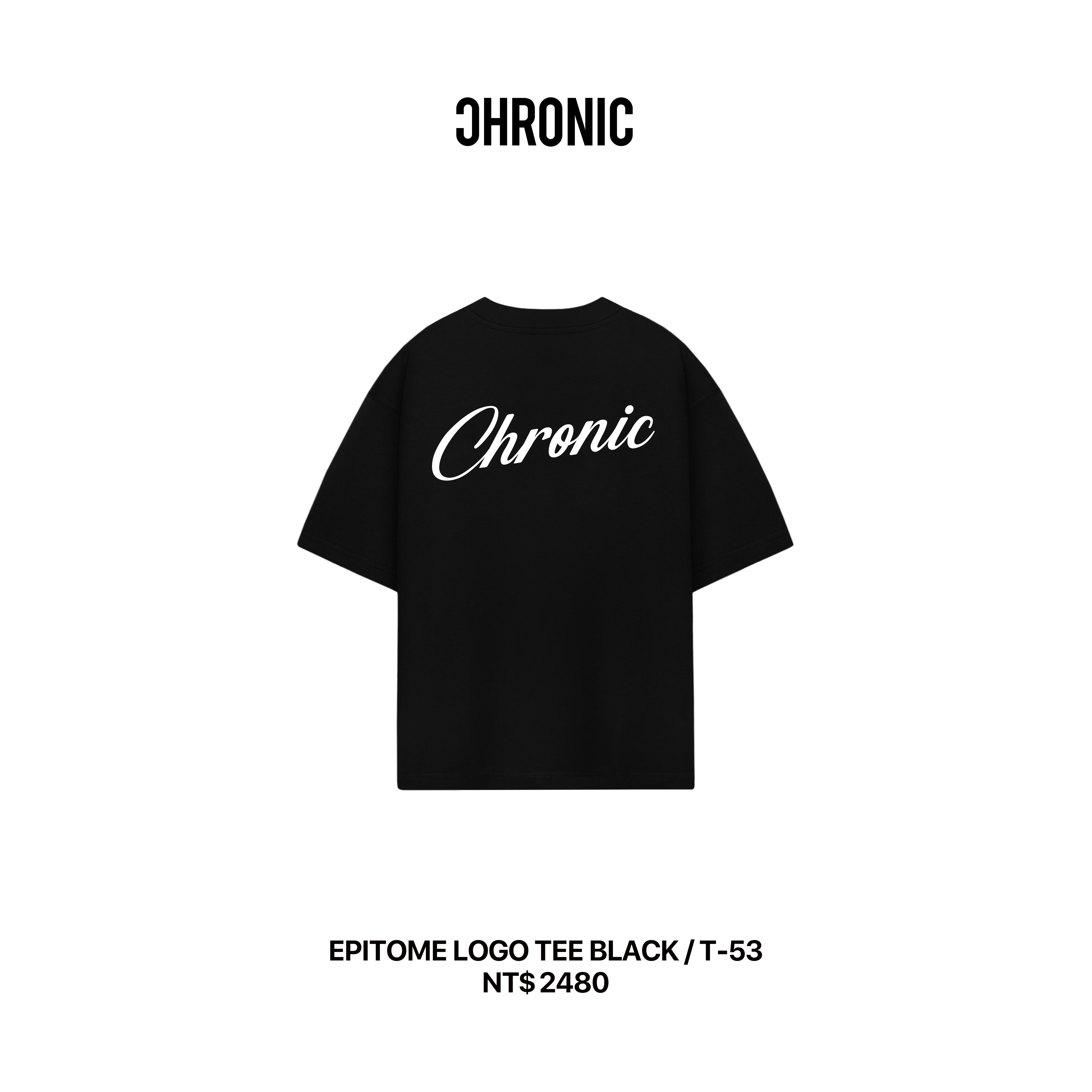 EPITOME LOGO TEE BLACK / T-53