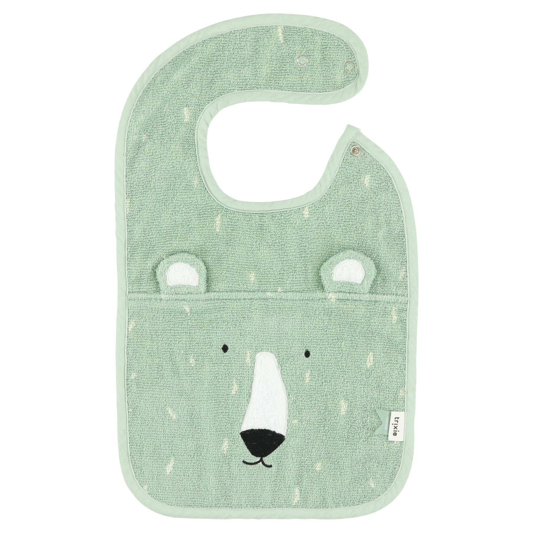 【比利時Trixie】動物造型有機棉圍兜-可愛北極熊