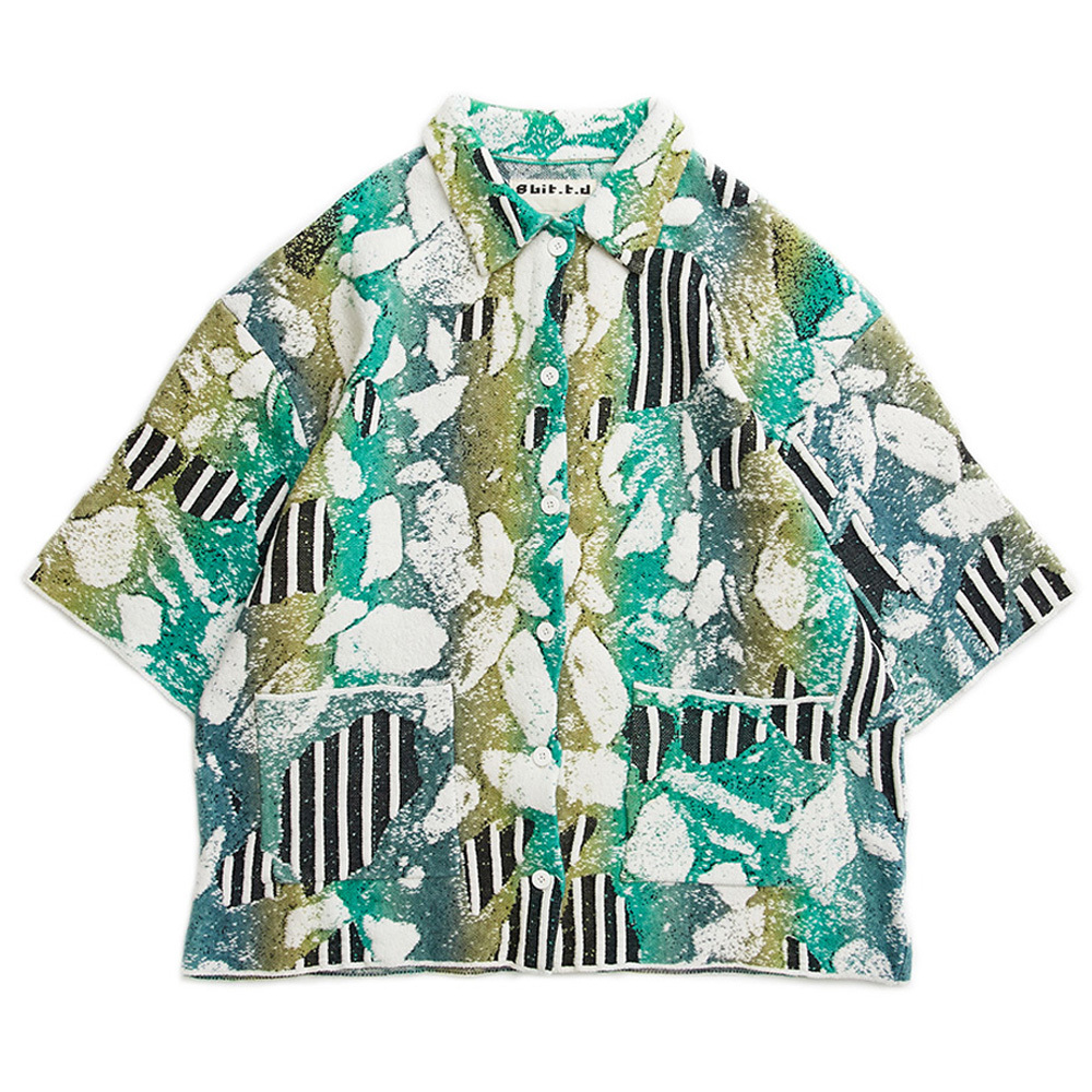 Terrazzo Floor Research I Short Sleeve Cardigan