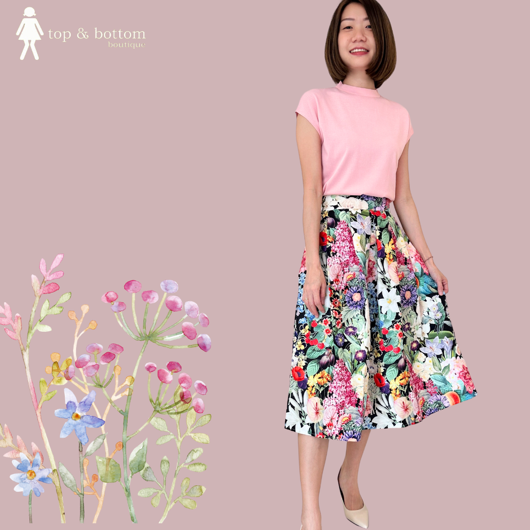 HIGH NECK V SLEEVE KNIT BLOUSE