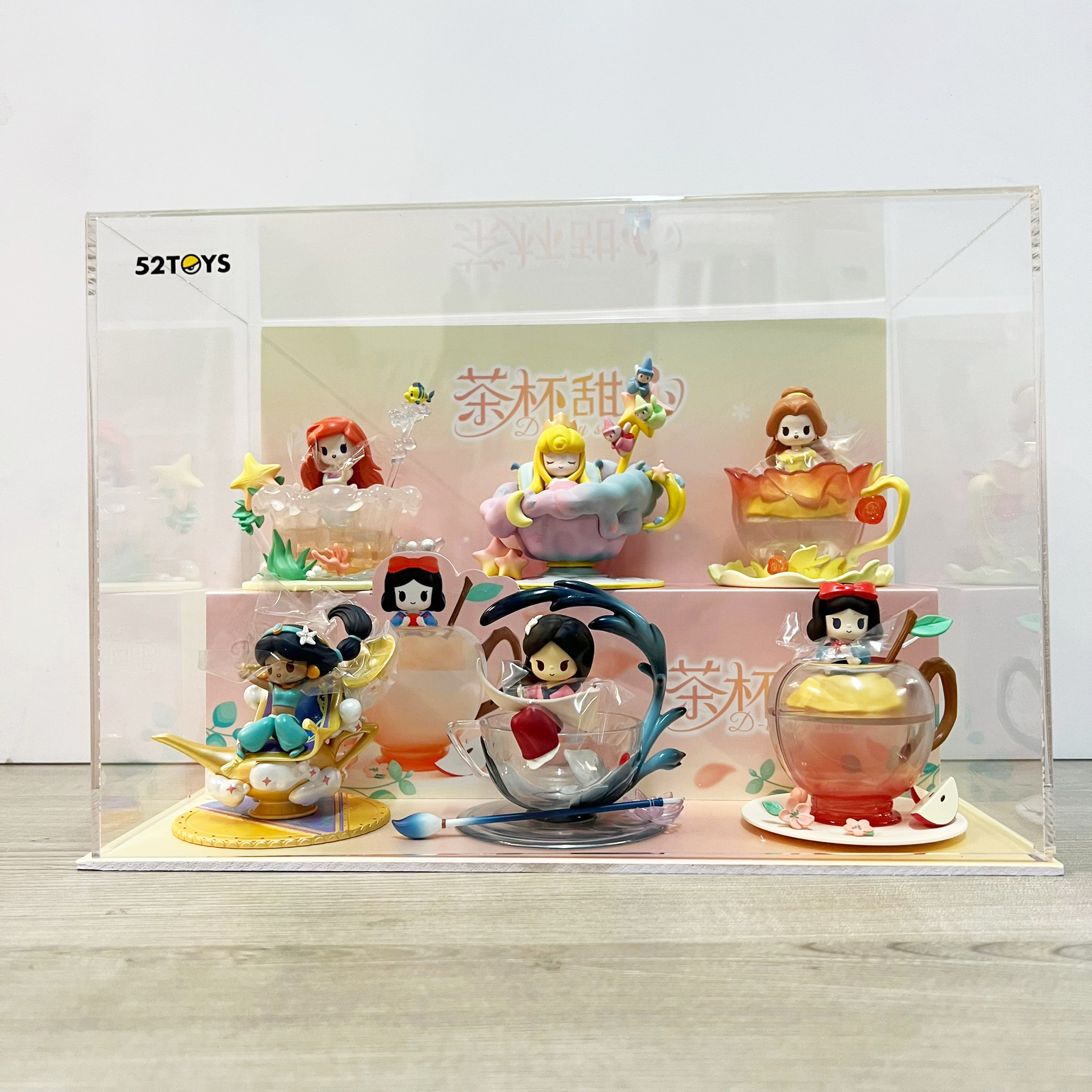【盲盒連 原裝場景防塵展示盒】52TOYS 盲盒系列-  迪士尼公主茶杯甜心 (全套6款)