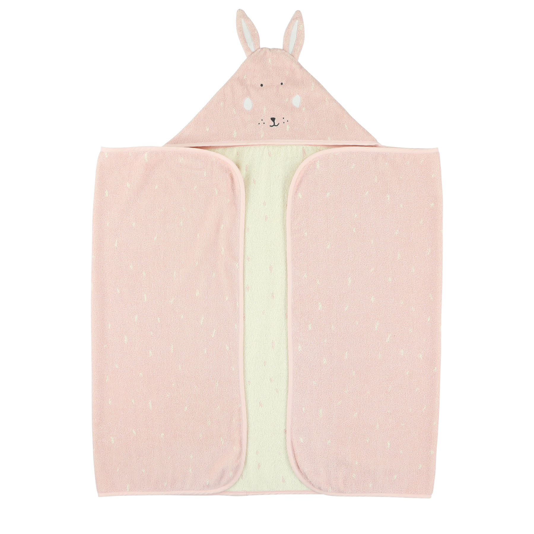 【比利時Trixie】動物造型有機棉連帽浴巾-乖乖小兔