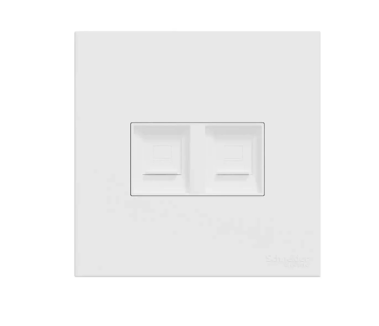 AVATARONC奐然 兩位R11電話及RJ45 5e類數據插座,Keystone面板備防塵活門