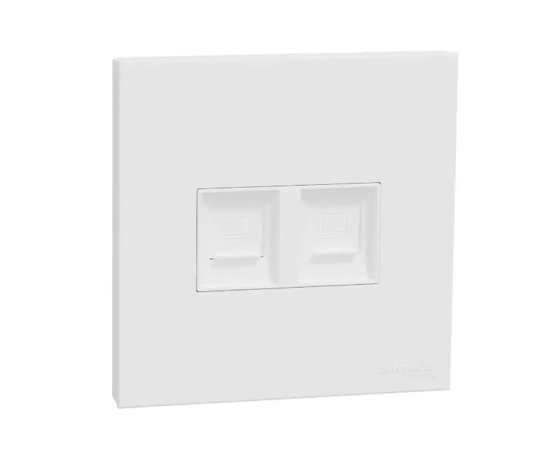 AVATARONC奐然 兩位R11電話及RJ45 5e類數據插座,Keystone面板備防塵活門