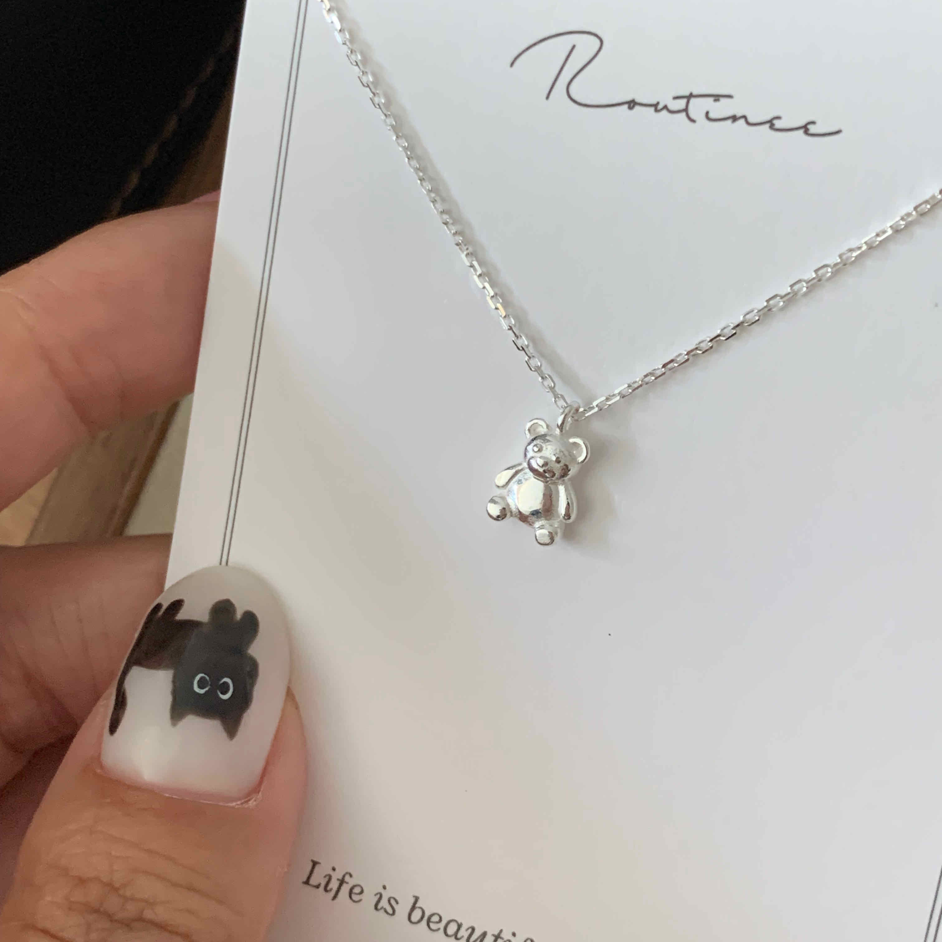 🇰🇷925 silver 胖嘟嘟小熊項鍊