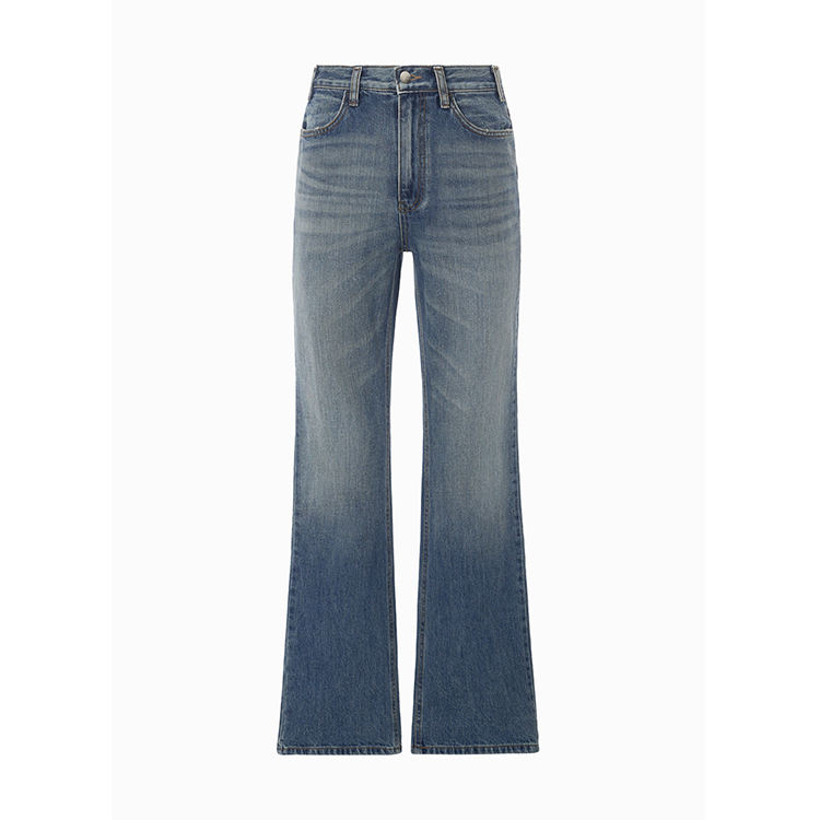 高腰半靴型牛仔褲