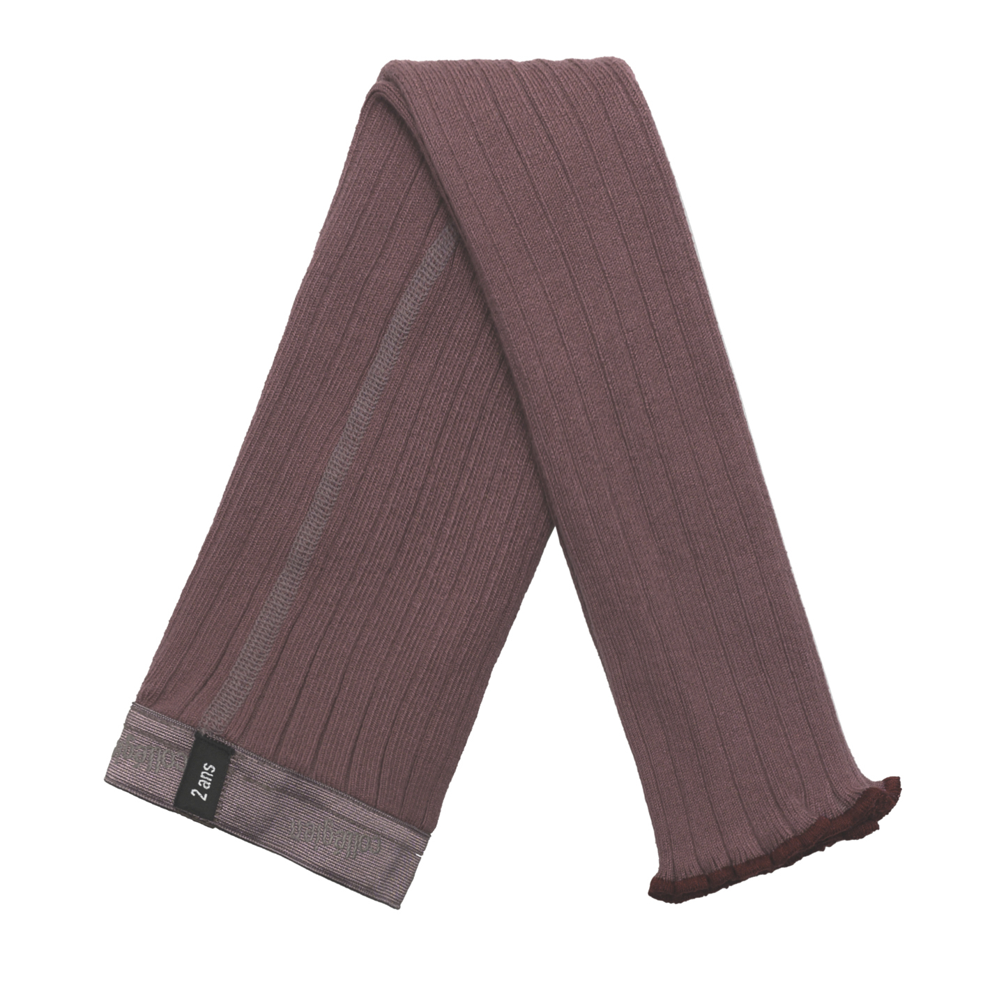 COLLEGIEN 羅紋滾邊跳色打底褲Séverine -Raisin Rose 葡萄玫瑰