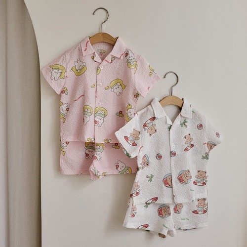 24S/S🌞DTD海灘度假村系列-泡泡紗短袖襯衫 / 泡泡紗清涼短褲