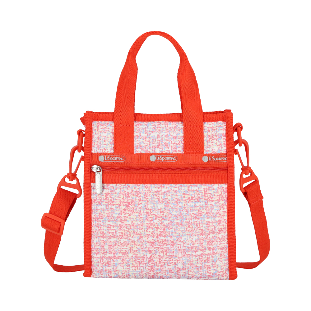 LeSportsac - MINI N/S TOTE 迷你方型托特包 - 珊瑚夏日花呢