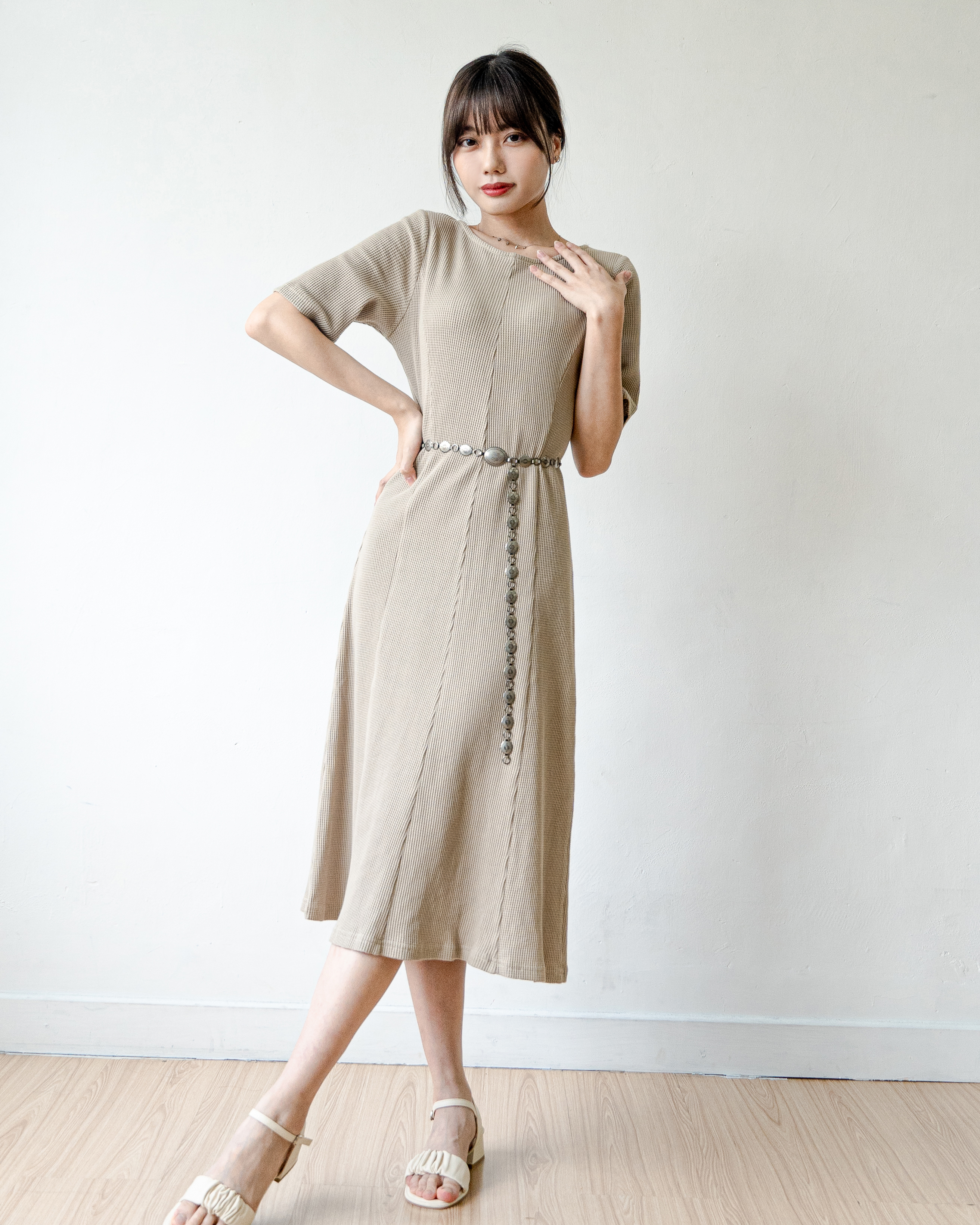 9781 | 窩夫棉基礎連身裙