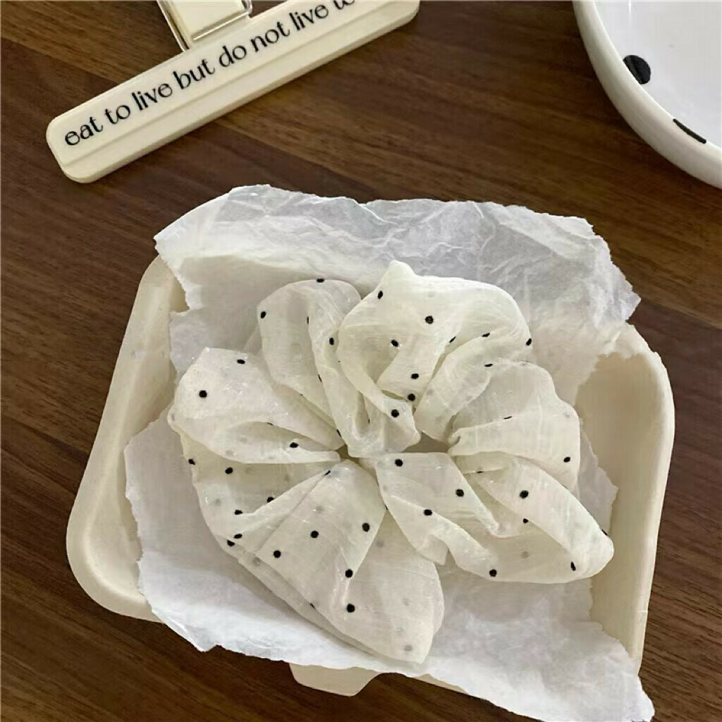 J10素面圓點大腸髮圈