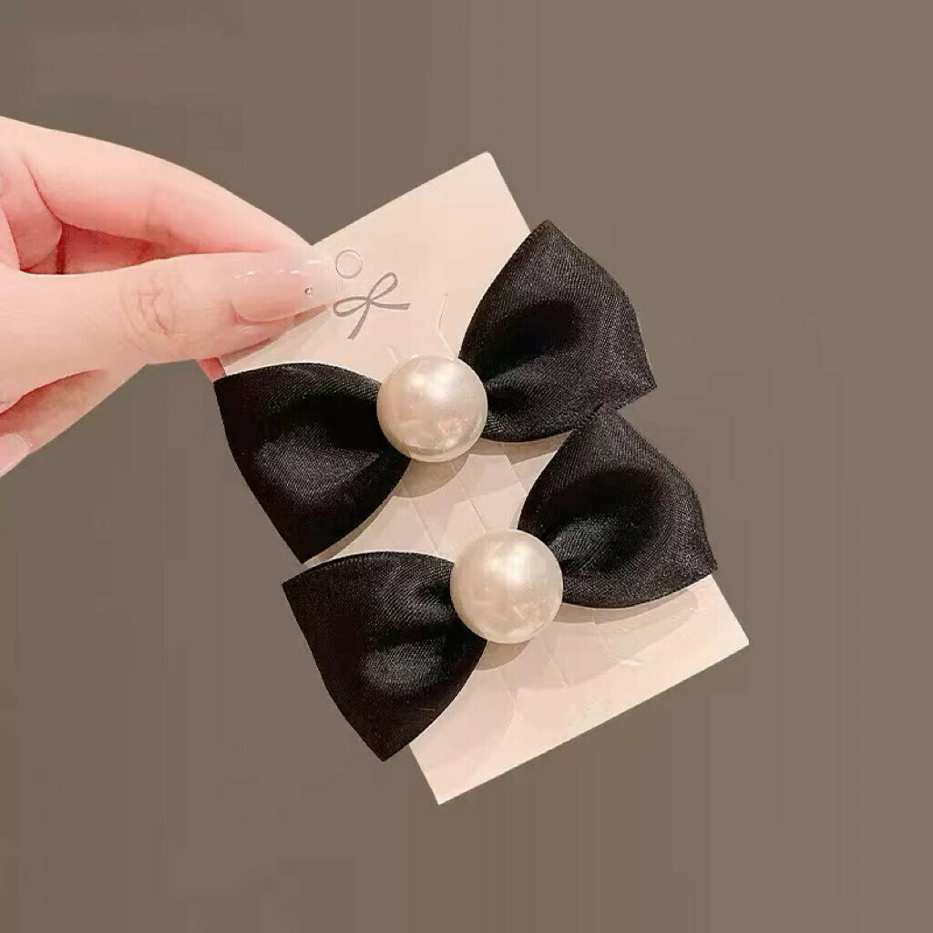 J13珍珠蝴蝶結對夾（一組）