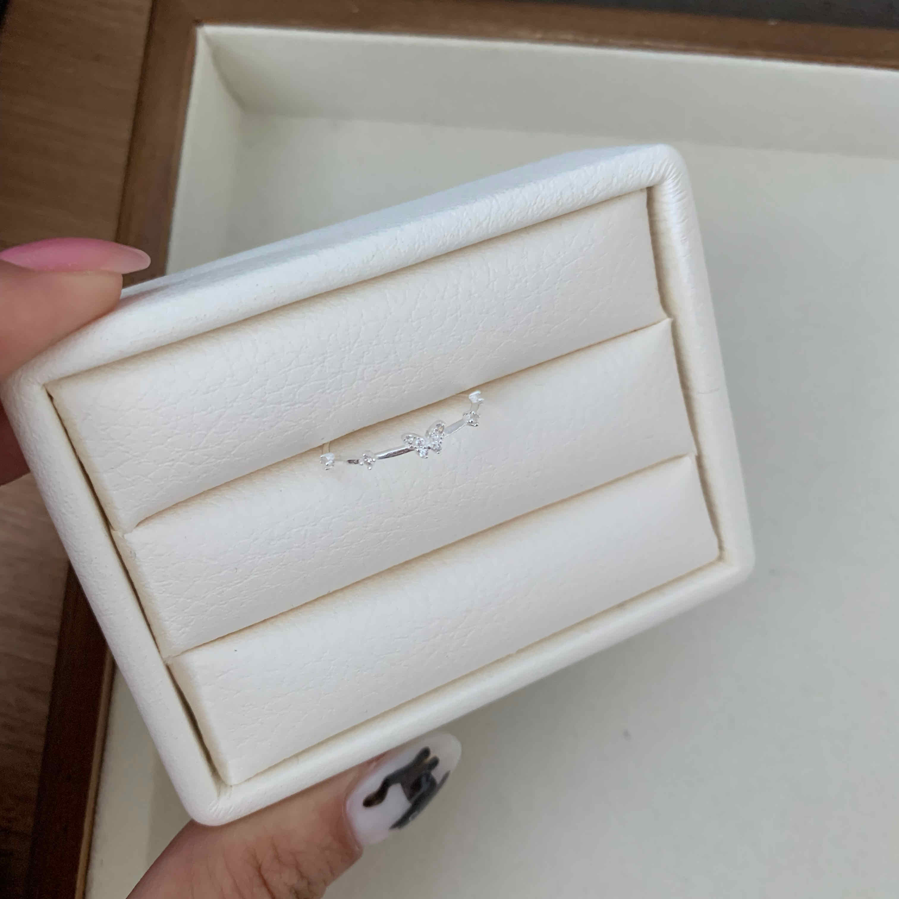 🇰🇷925 silver 蝴蝶鑽戒指