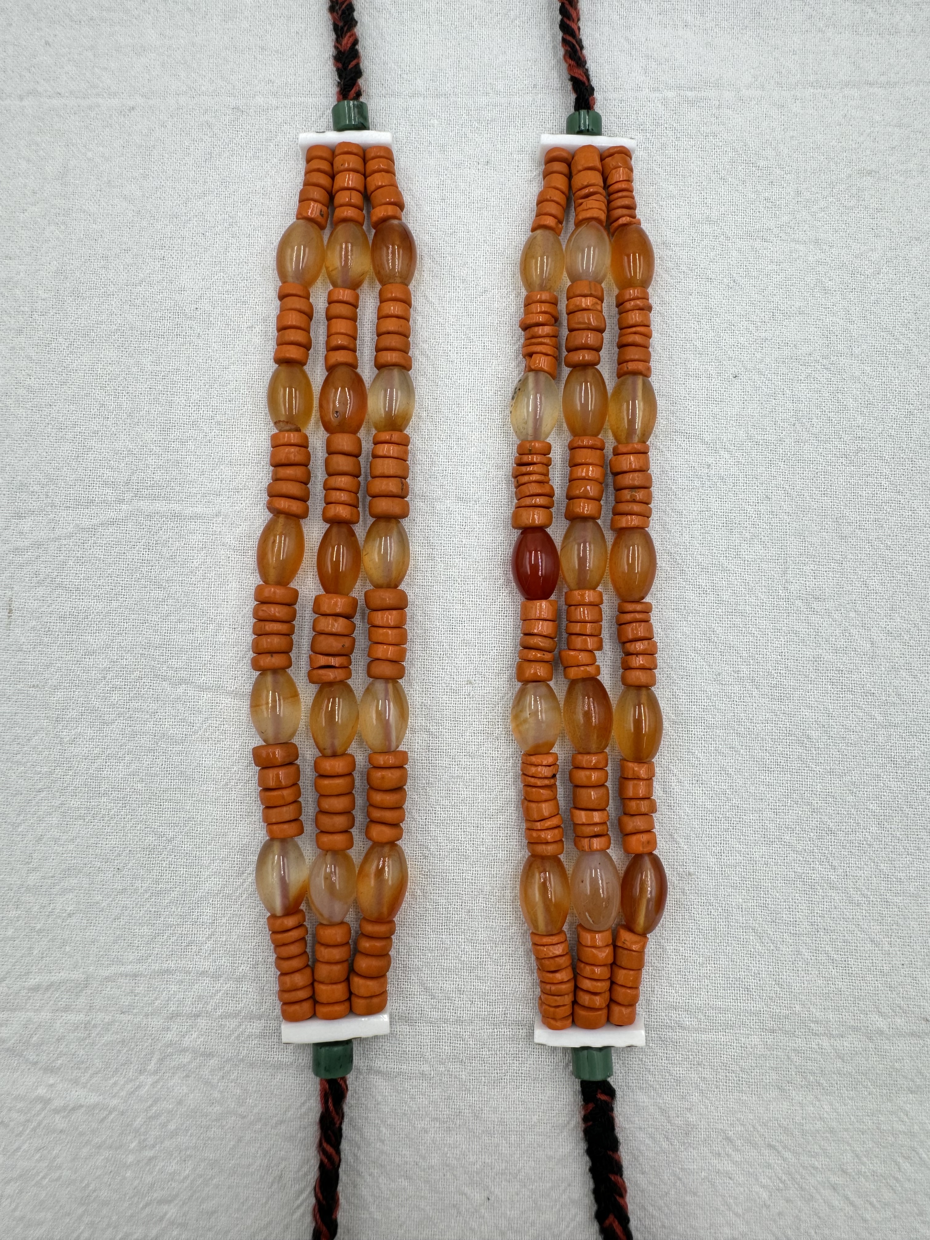 Muni-No.30貿易老珠三排手鍊16.5cm