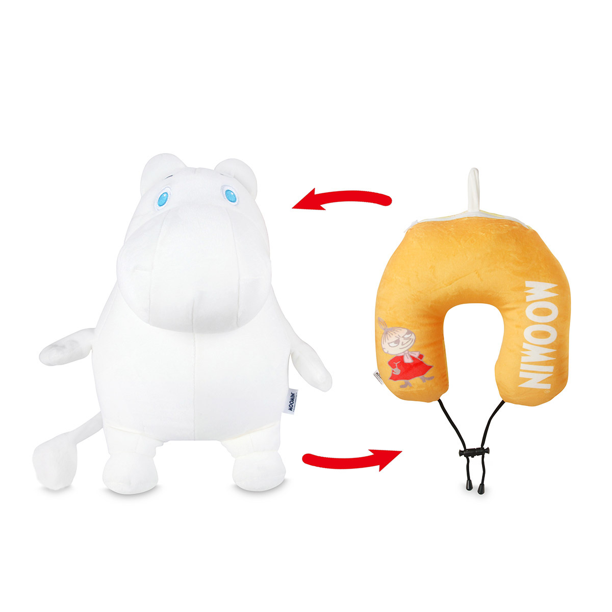 VIPO 2合1 姆明公仔或頸枕 -橙色