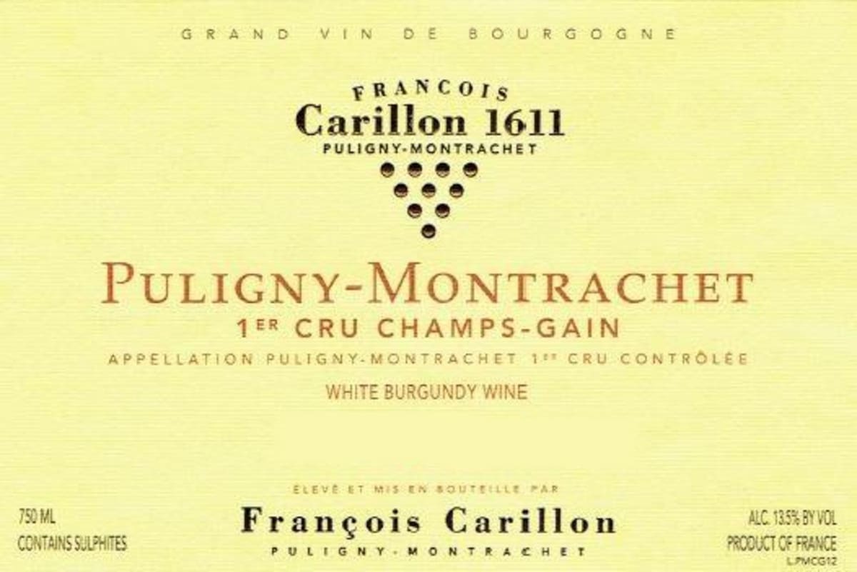 Francois Carillon Puligny Montrachet 1er Cru Champs Gain 2020 (BH93)