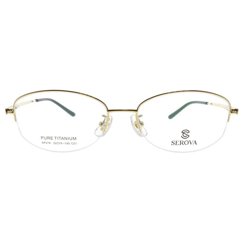 【SEROVA】SP278 C1 波紋小圓半框款光學眼鏡