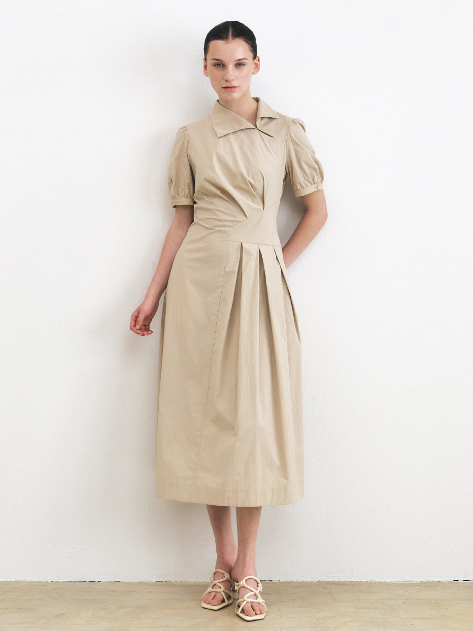 [HACIE X ITALY] 不對稱收摺洋裝