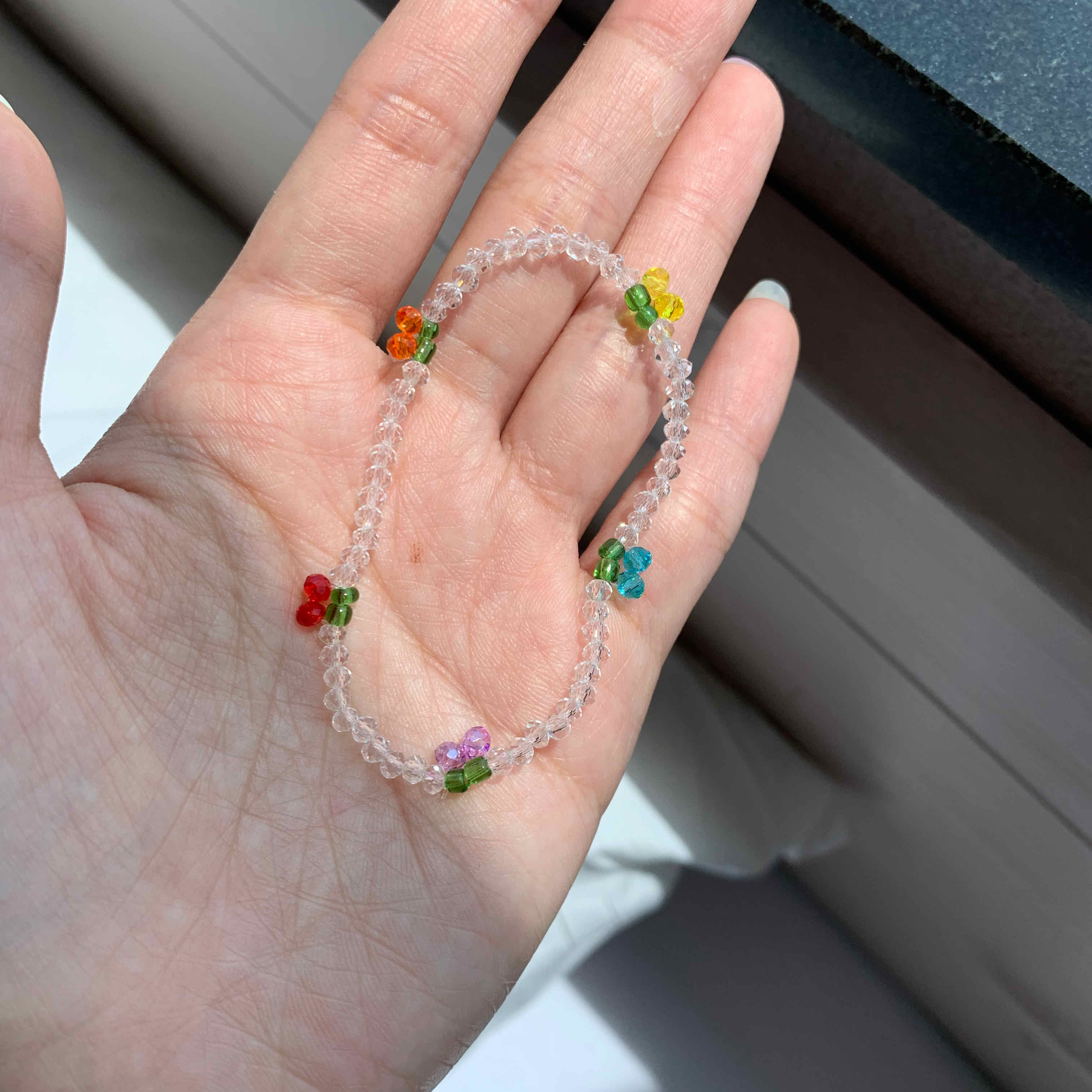 🇰🇷清透彩色櫻桃串珠手鍊
