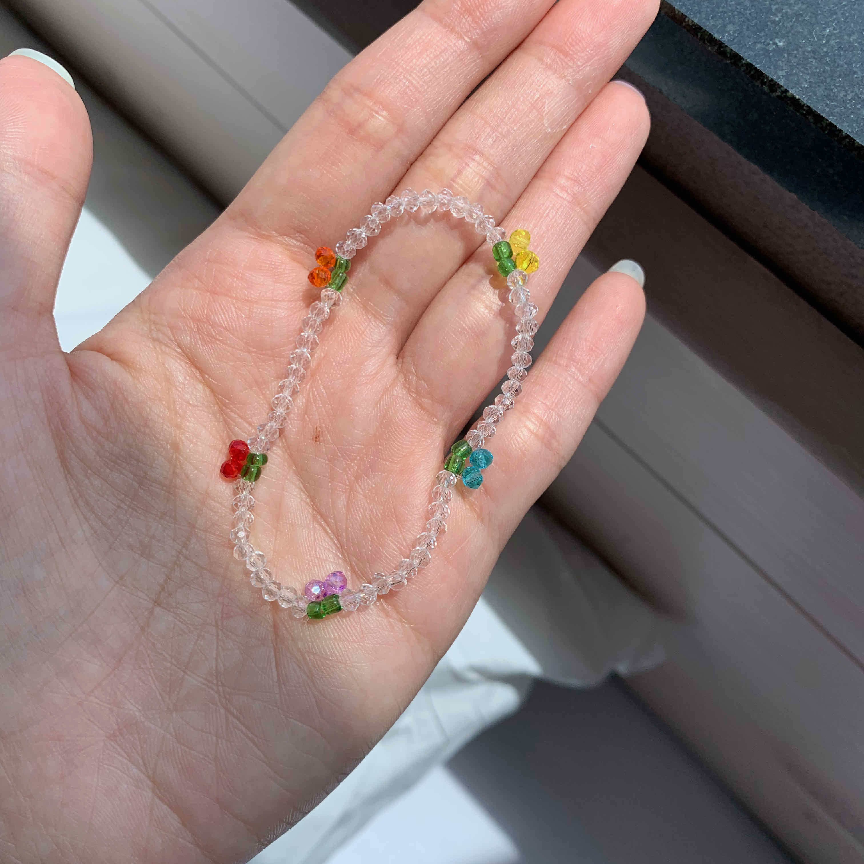 🇰🇷清透彩色櫻桃串珠手鍊