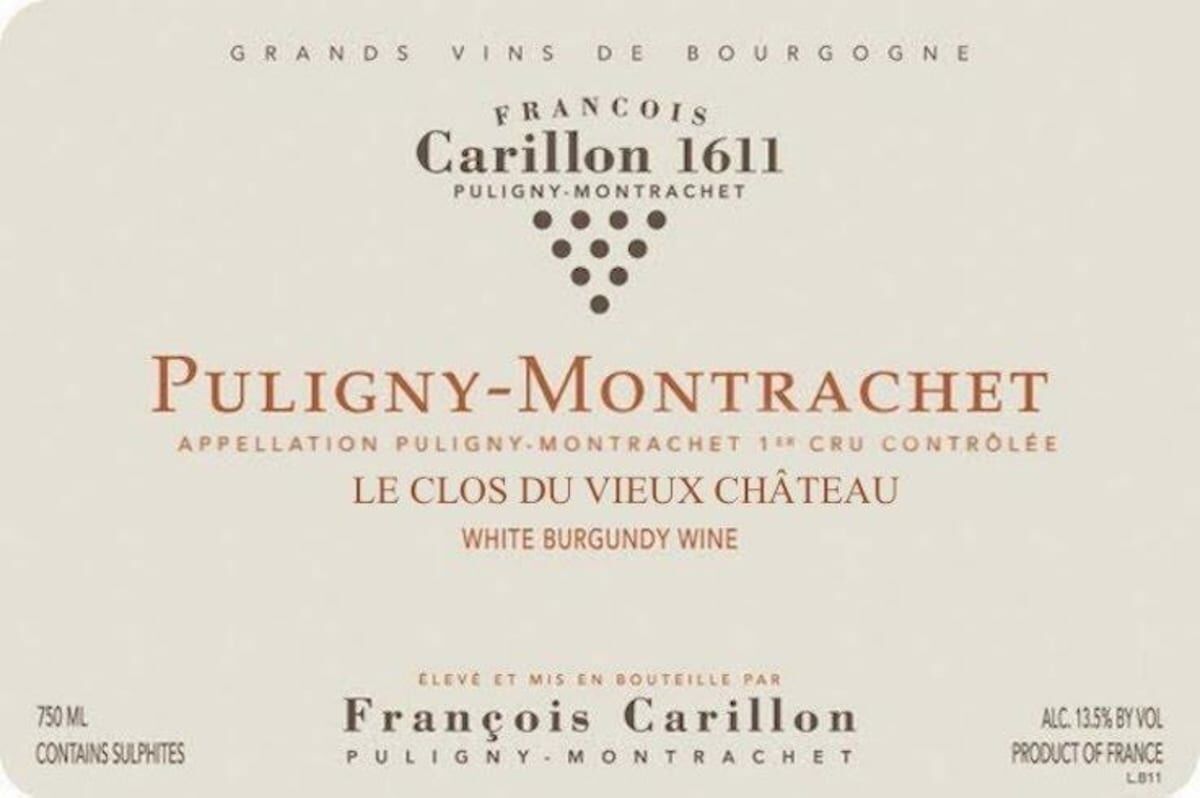 Francois Carillon Puligny Montrachet Le Clos du Vieux 2021 (BH91)