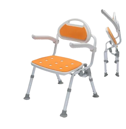 日本【樂樂健】靠背沐浴椅 (活動扶手)