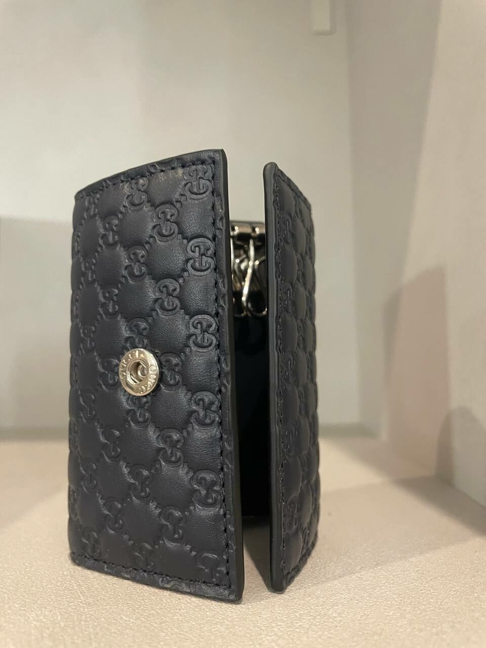 [S] GUCCI MICRO KEY CASE WALLET,NAVY, 150402BMJ1N-4009 (SGC102)