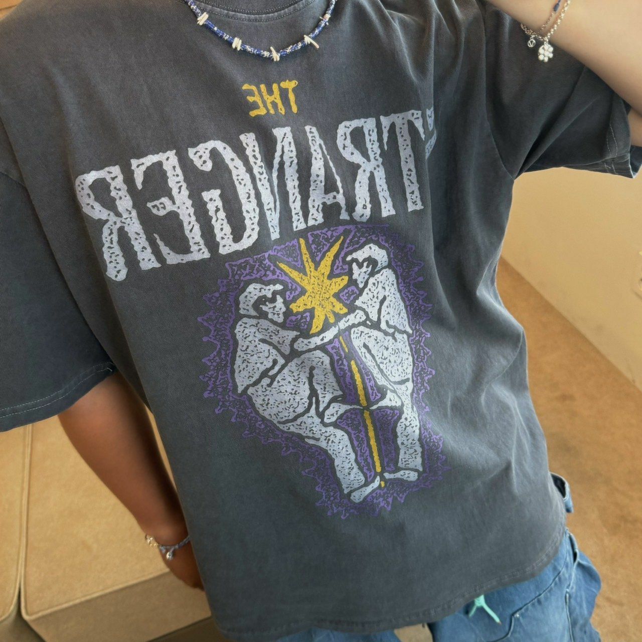 英文字圖案短袖Tee BY ATTENTION-218T