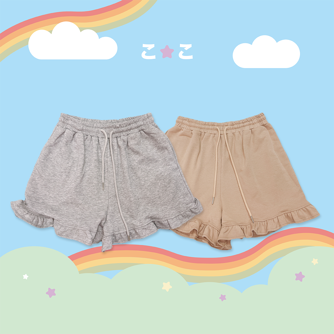 こ♡こ 荷葉邊棉短褲