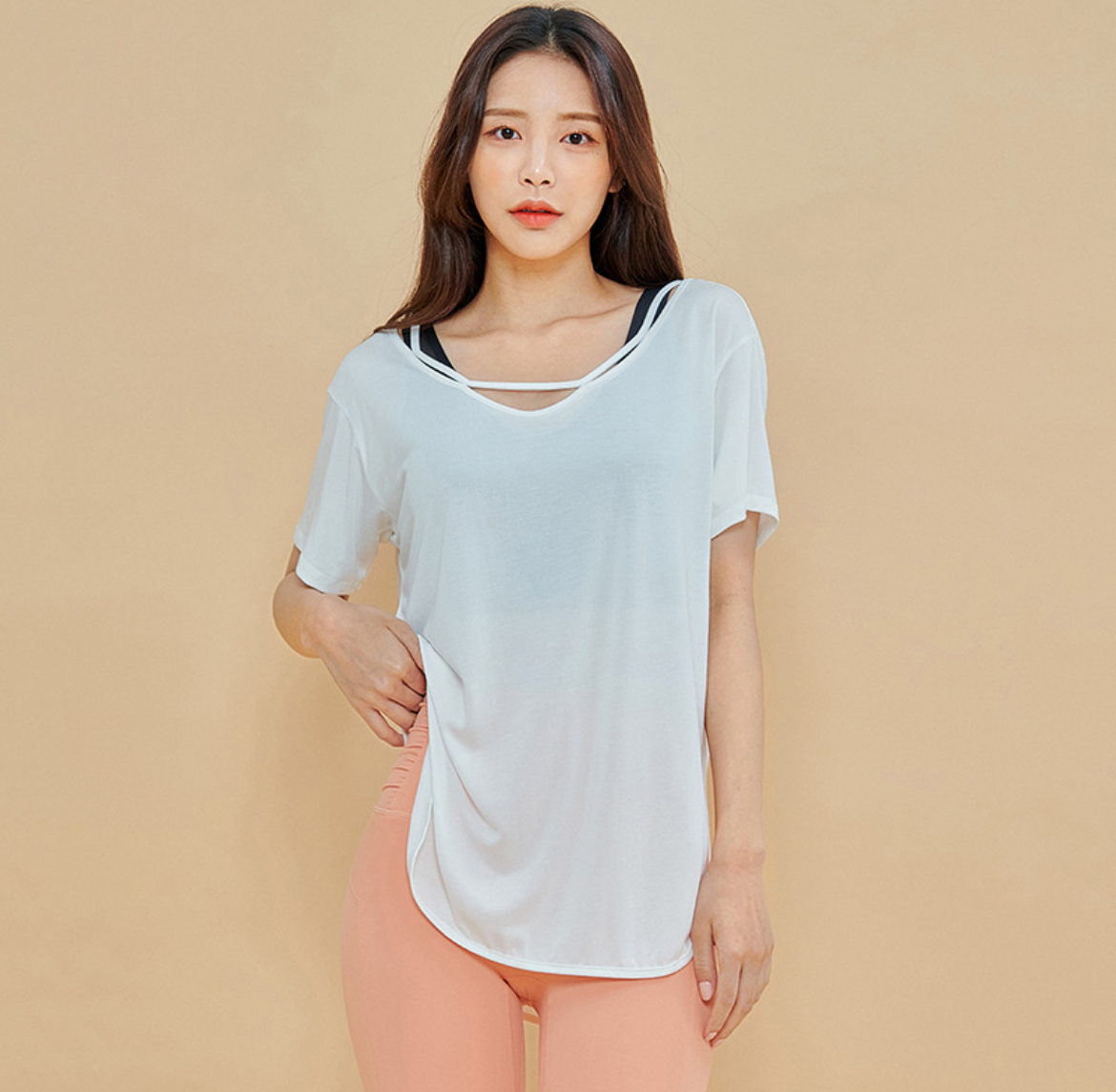 透氣舒適寬鬆綁結外穿罩衫上衣（三色）