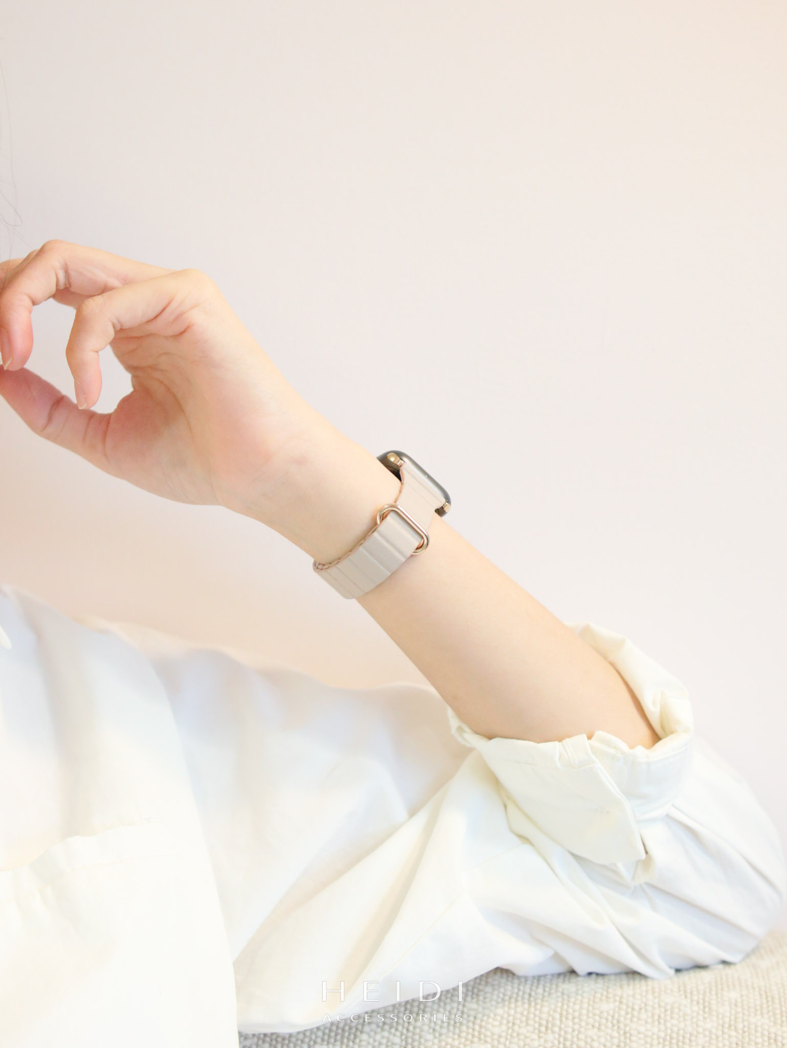 真皮磁吸皮革錶帶