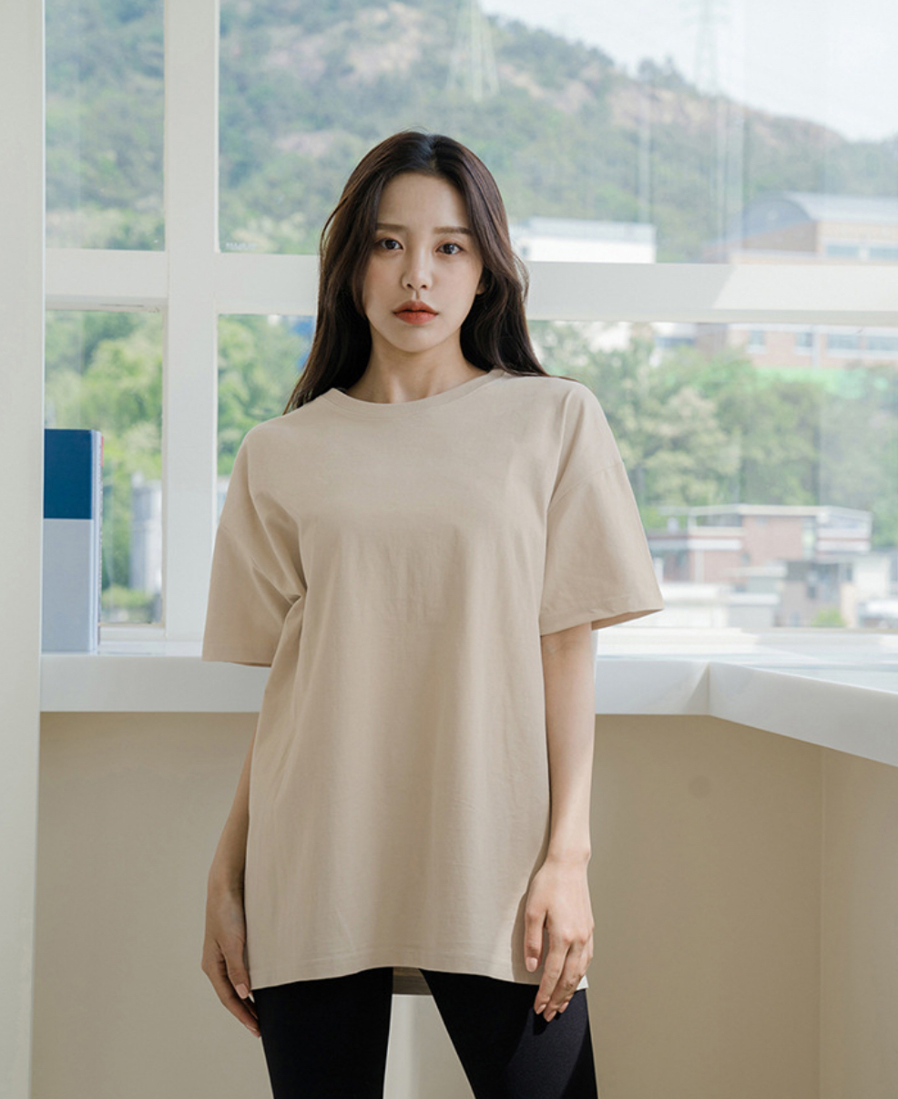 休閒款寬鬆百搭微開岔瑜伽上衣（三色）