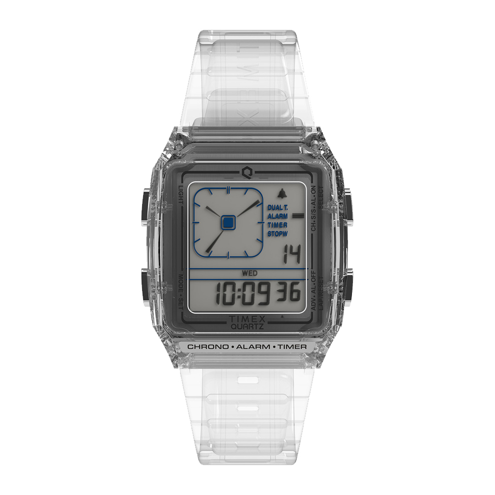 Timex Q LCA Digital 透明 電子錶 TW2W45200